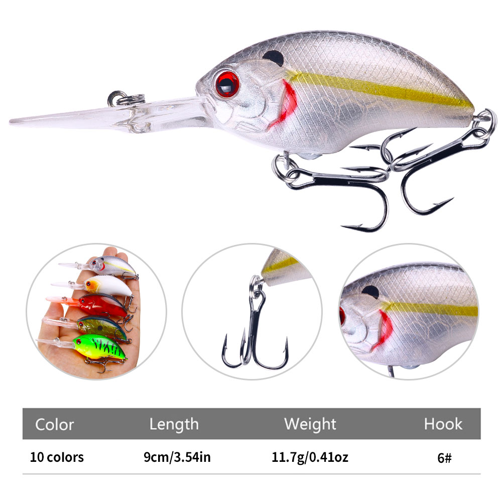 Воблер HENGJIA 11.7G 9CM для р – обзор и цена Fishing Hook Treble
